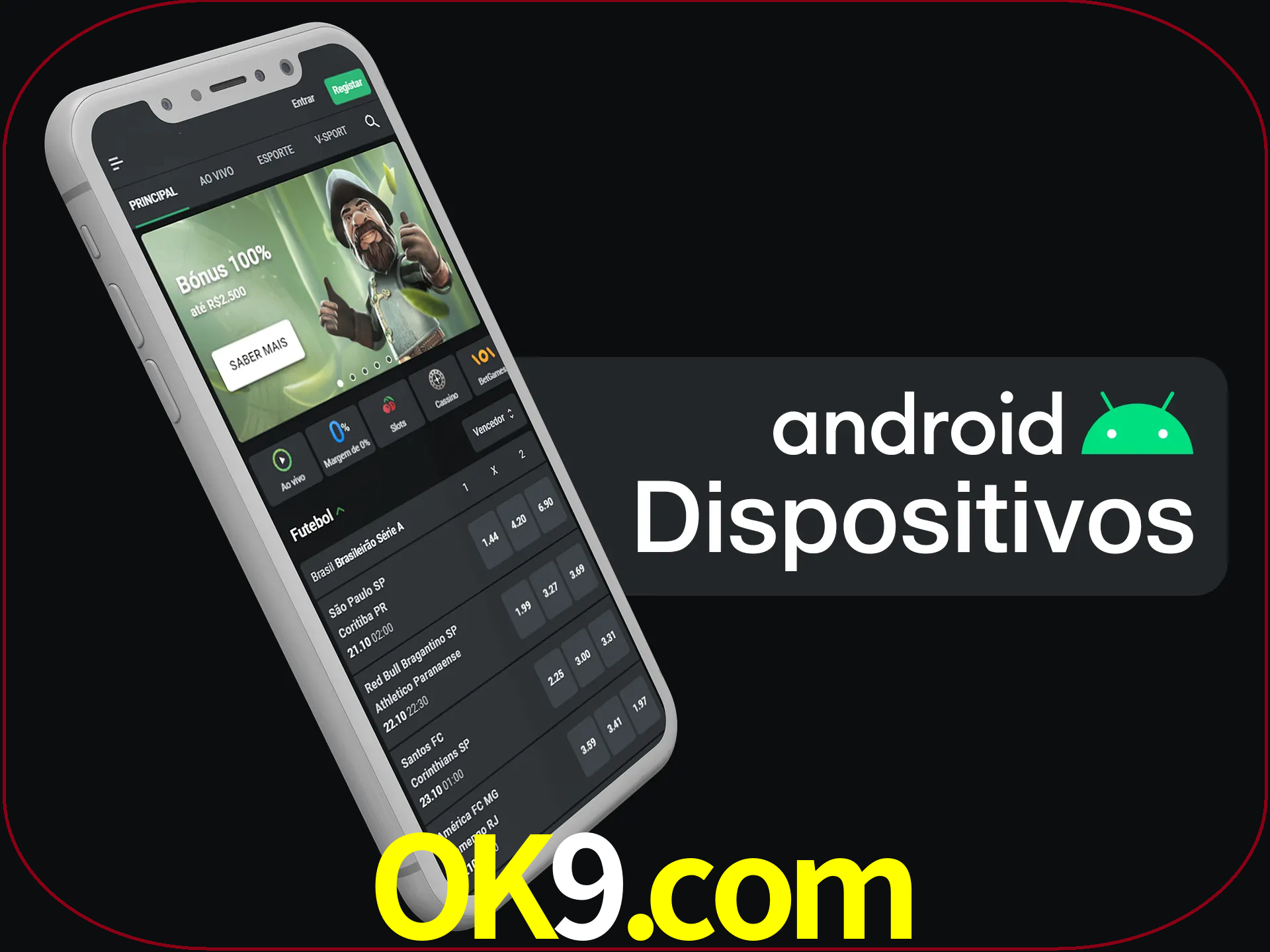 O aplicativo suporta a maioria de todos os dispositivos Android.
